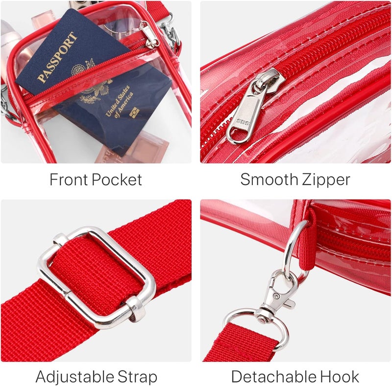 Packism Clear Bag for Stadium Events - Small Clear Purses for Women Crossbody Messenger Bag for Concerts Sporting Events - Image 4